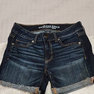 American Eagle Outfitters Women's Deep Indigo Jean Shorts
